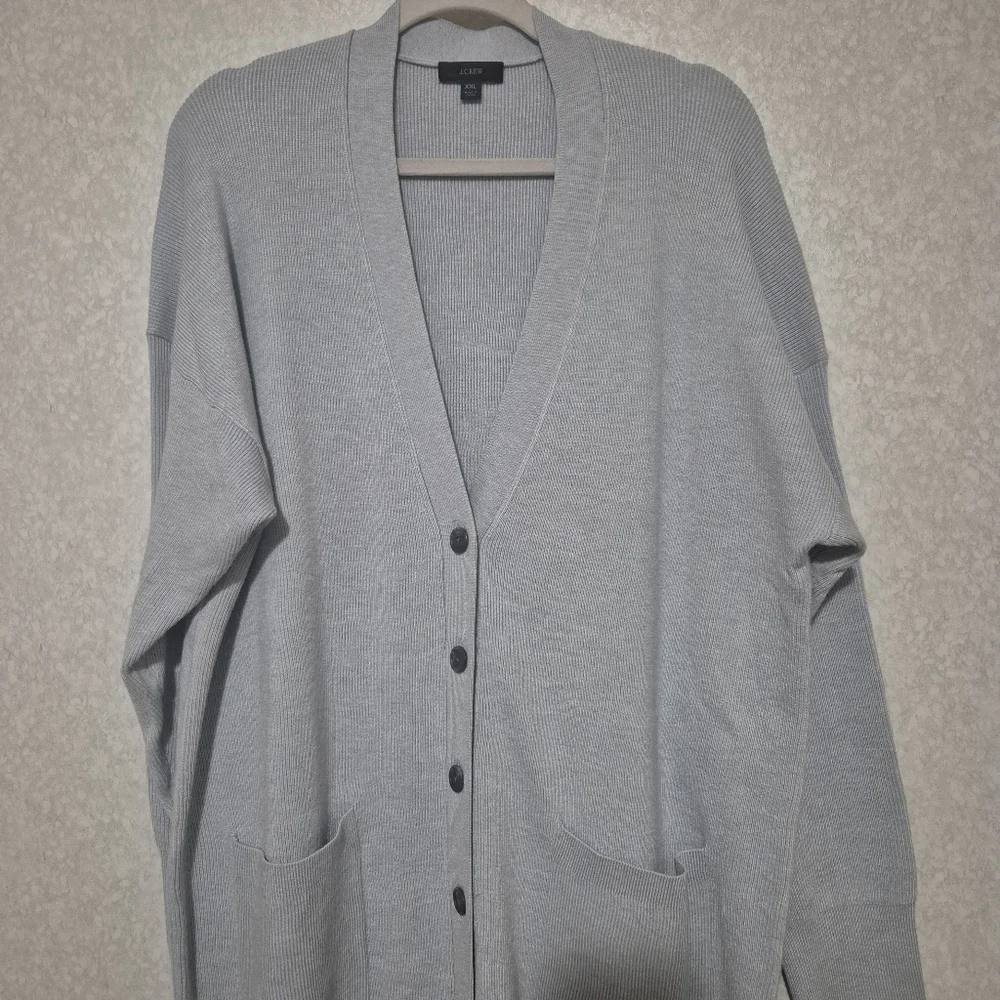 J. Crew Light Gray Women's Cardigan Sweater...Size:XXL